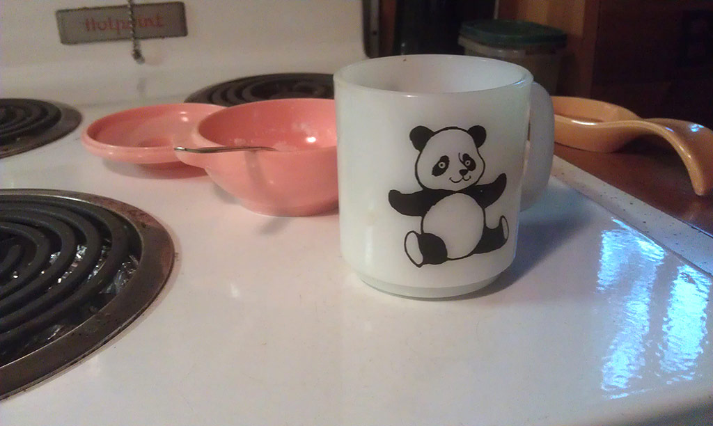 Panda has been around for a long time. I drink my hot coffee with him in the mornings.