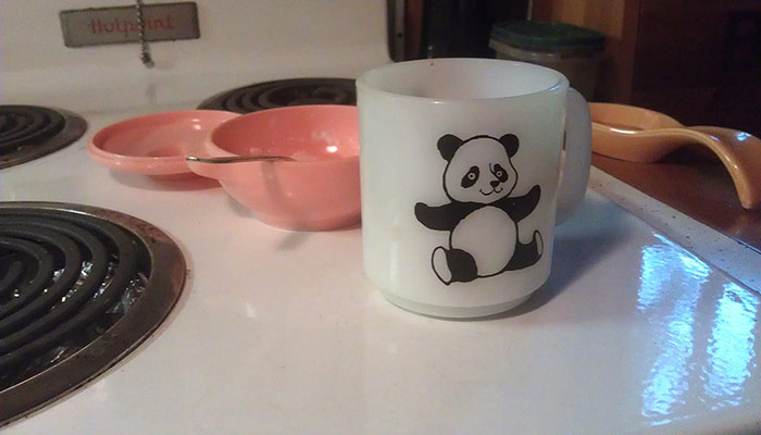 Panda Has Been Around For A Long Time. I Drink My Hot Coffee With Him In The Mornings.