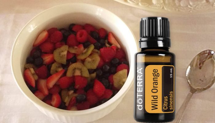 Fresh Fruit Salad Using DoTERRA Wild Orange Essential Oil